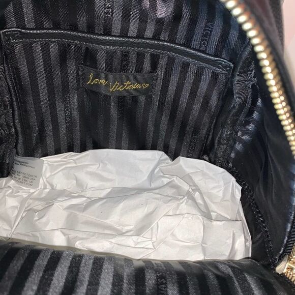 Victoria’s Secret Black Quilted Mini Backpack